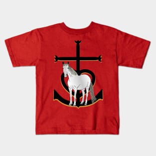 Camargue horse and cross Kids T-Shirt